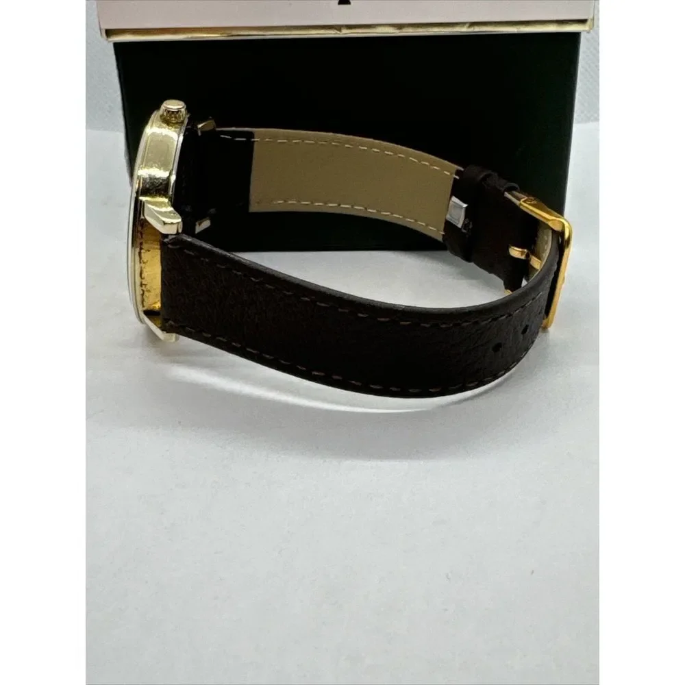 Kate Spade Gramercy 0009 Women's Black Leather Strap Analog Dial Watch JNA130